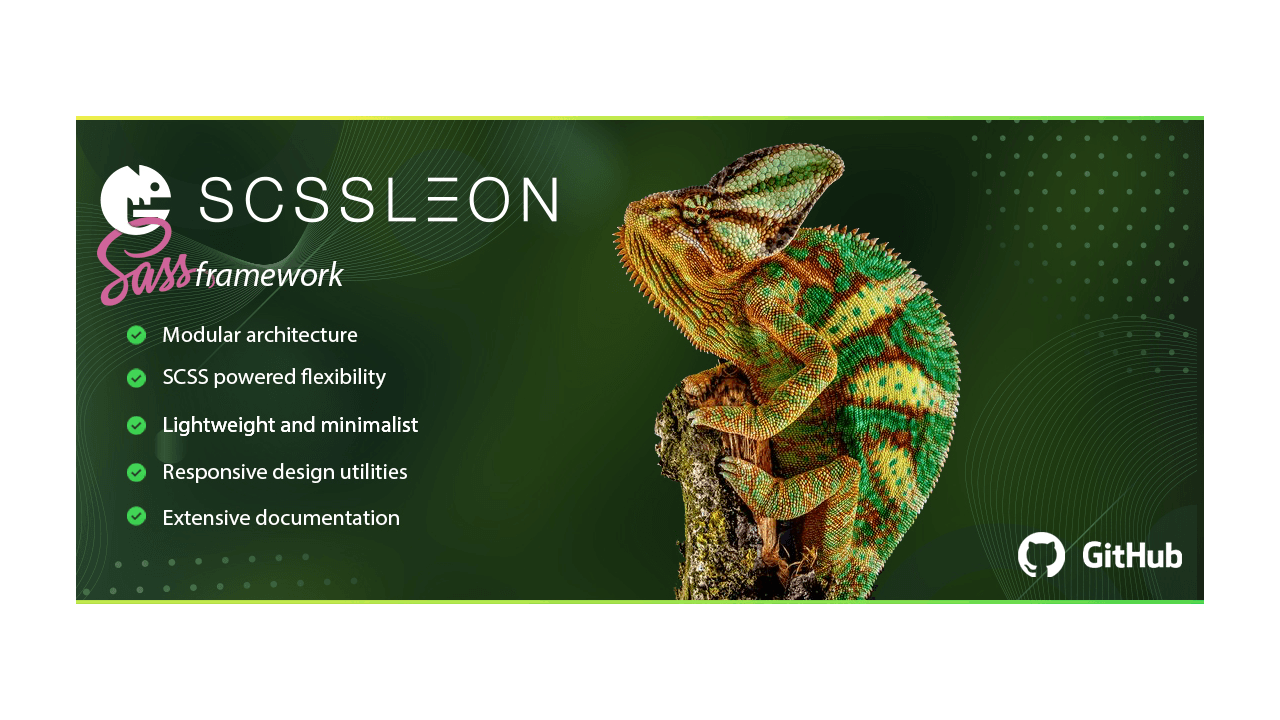 SCSSLeon 🦎 – modern SCSS framework for the website development